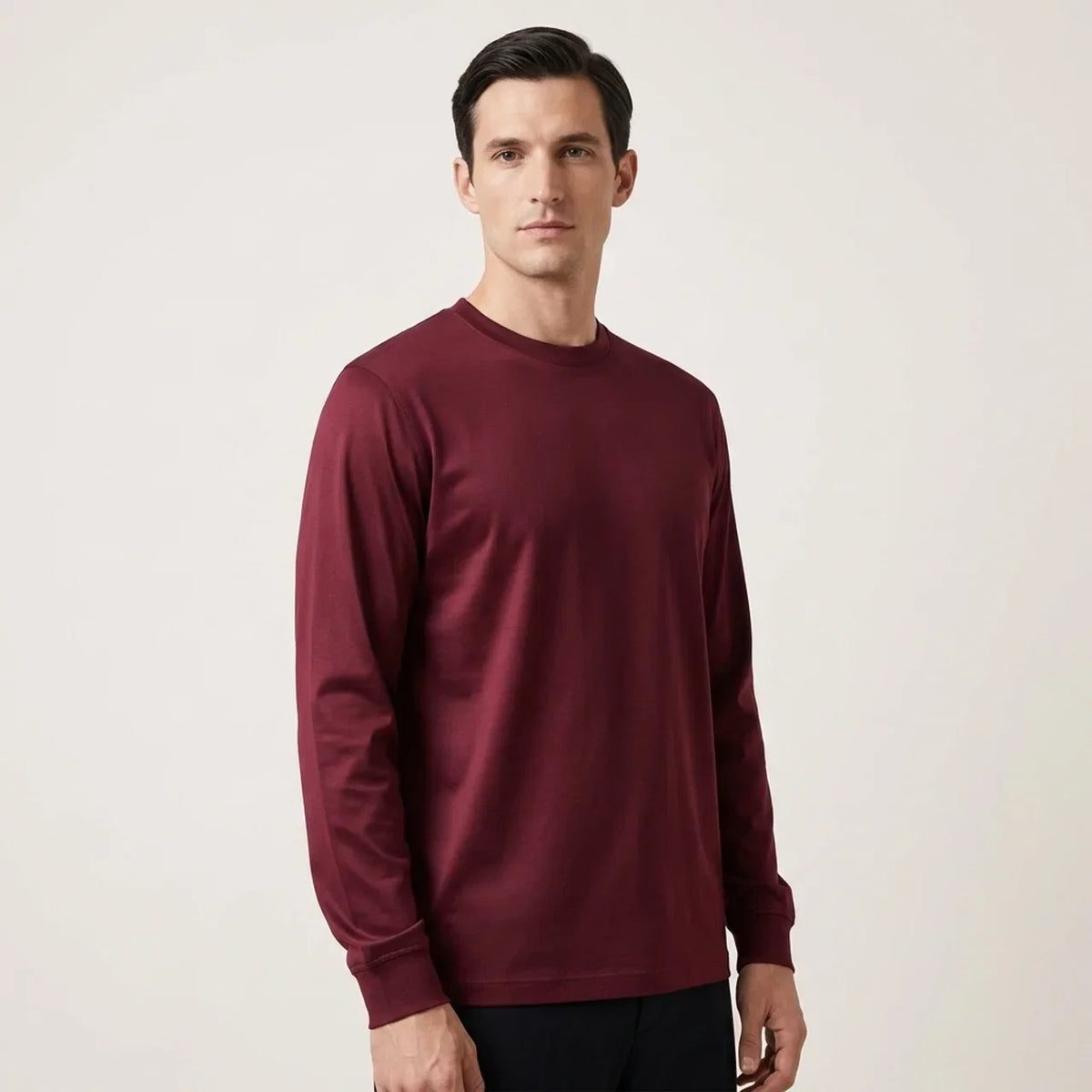 Longsleeve Éclat Ajusté Bordeaux