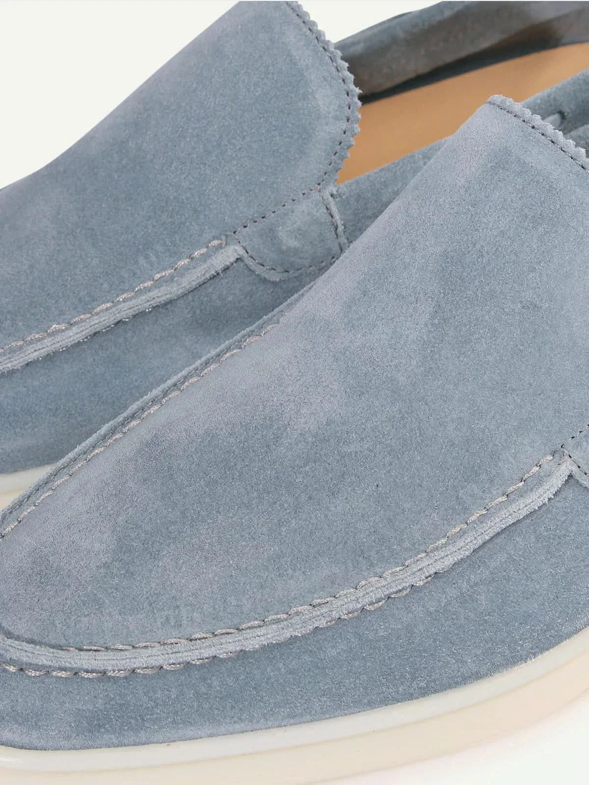 Mocassin Classique en Daim Bleu Ciel