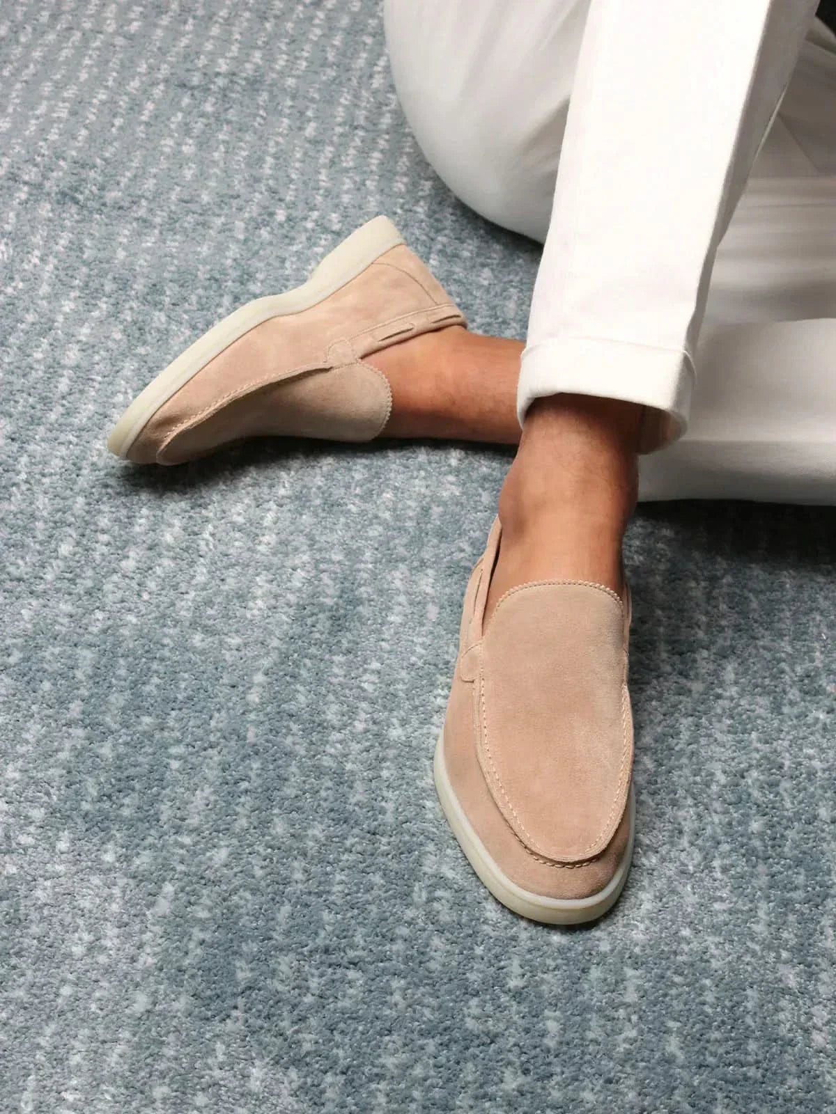 Mocassin Classique en Daim Beige