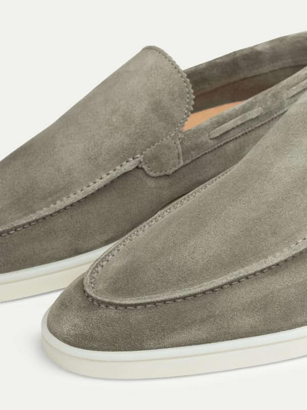 Mocassin Classique en Daim Vert Olive