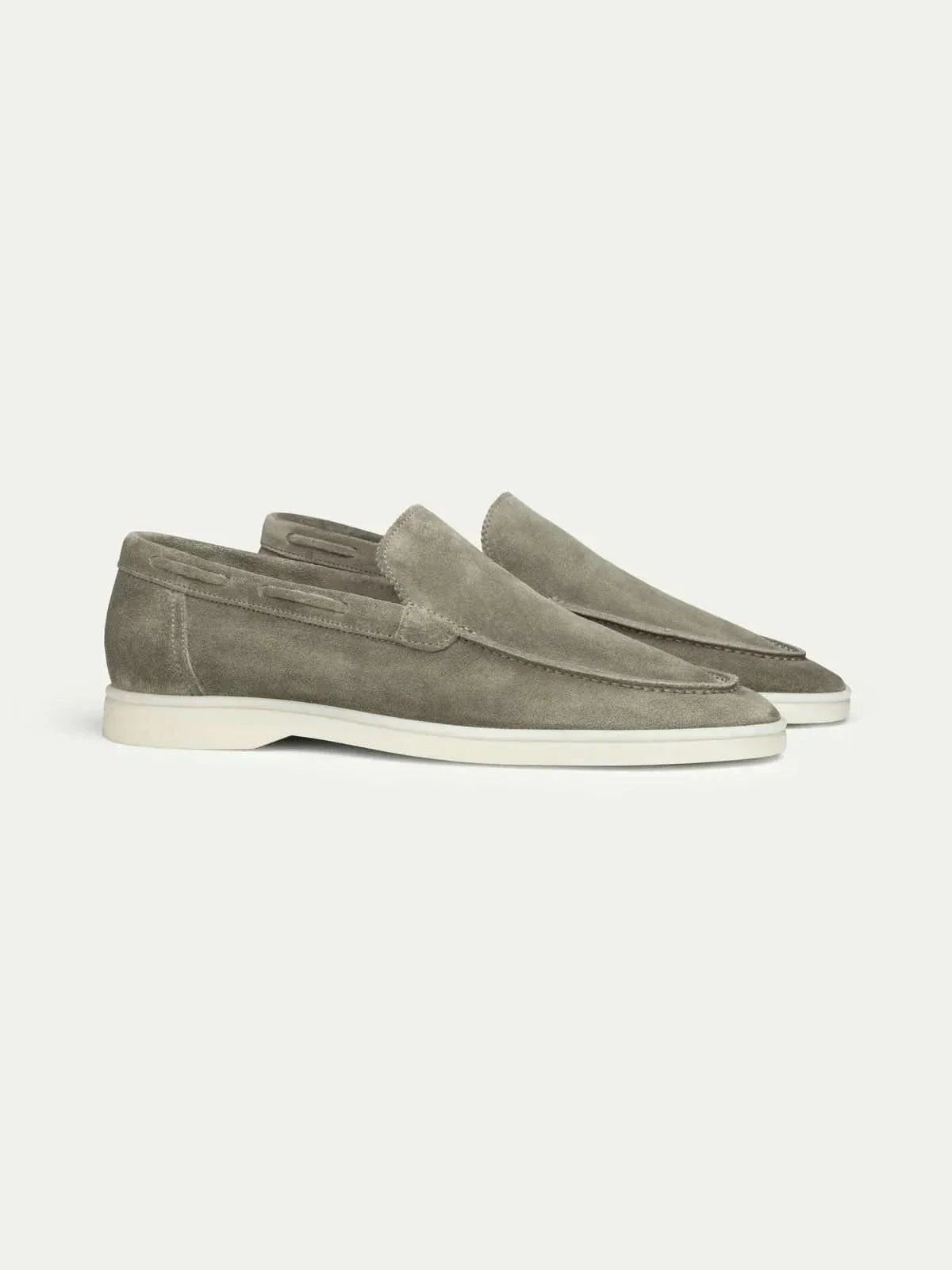 Mocassin Classique en Daim Vert Olive